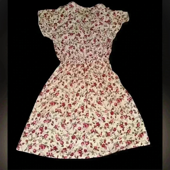 Rainbow Floral Off White Mini Dress - Picture 2 of 4